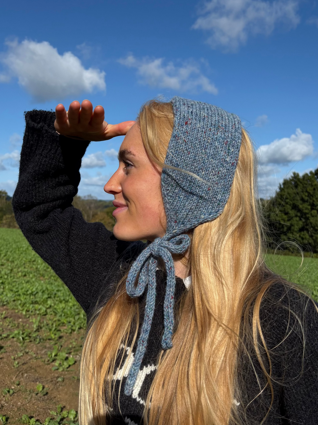 Icy blue headwarmer