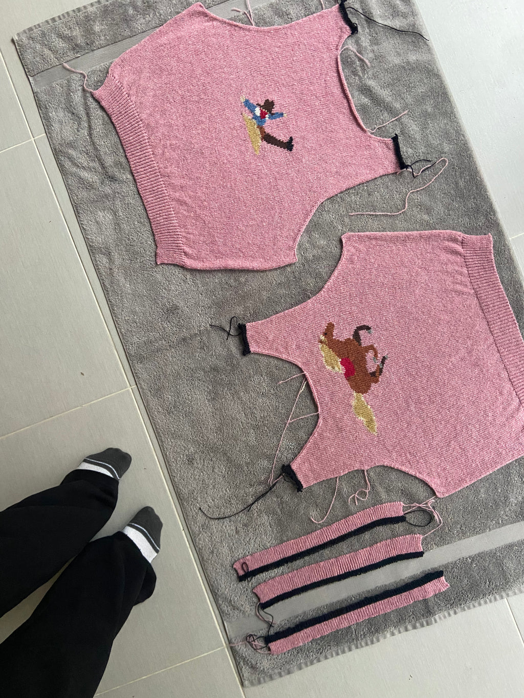 Horse and cowboy vest