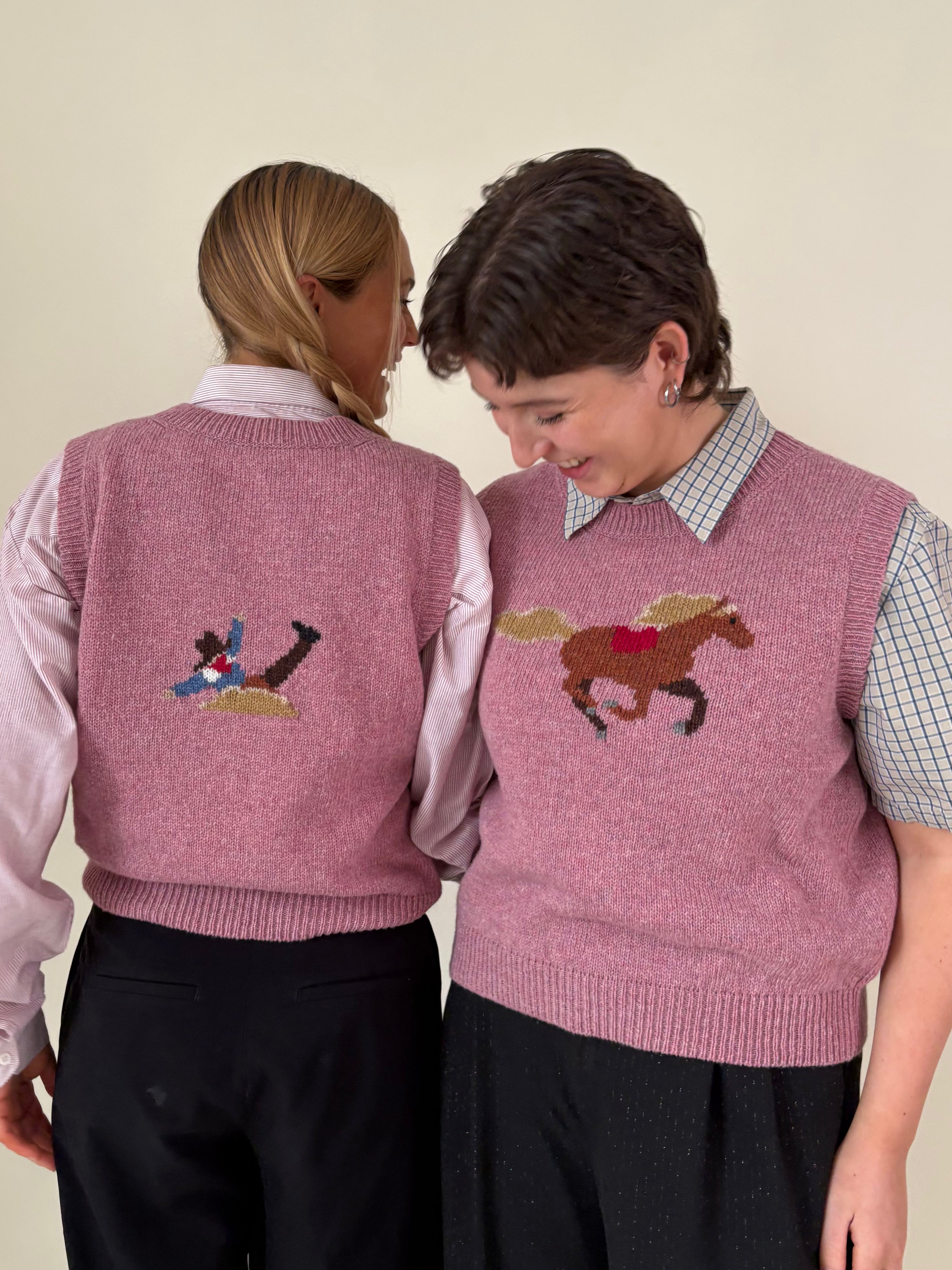 Horse and cowboy vest